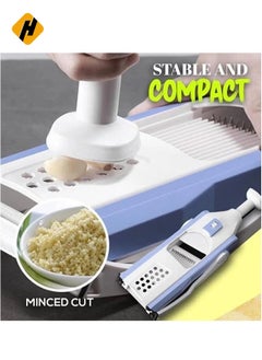 HuHa Vegetable Cutter Safe Mandoline Slicer TikTok Adjustable Chopper Multi purpose Food for Kitchen Gray, Lc-Vcutter-gy-060  - Image 3