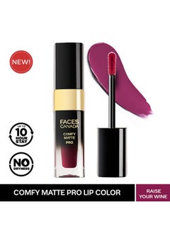 FACESCANADA Comfy Matte Pro Liquid Lipstick - Raise Your Wine 03, 5.5 ml | 10HR Longstay | Intense Color | Macadamia Oil & Olive Butter Infused | Lightweight Super Smooth | No Dryness | No Alcohol - pzsku/Z98335C4087D8F848DD4AZ/45/_/1738306388/a3fded63-04ad-44dd-bcf4-5133e829c44f