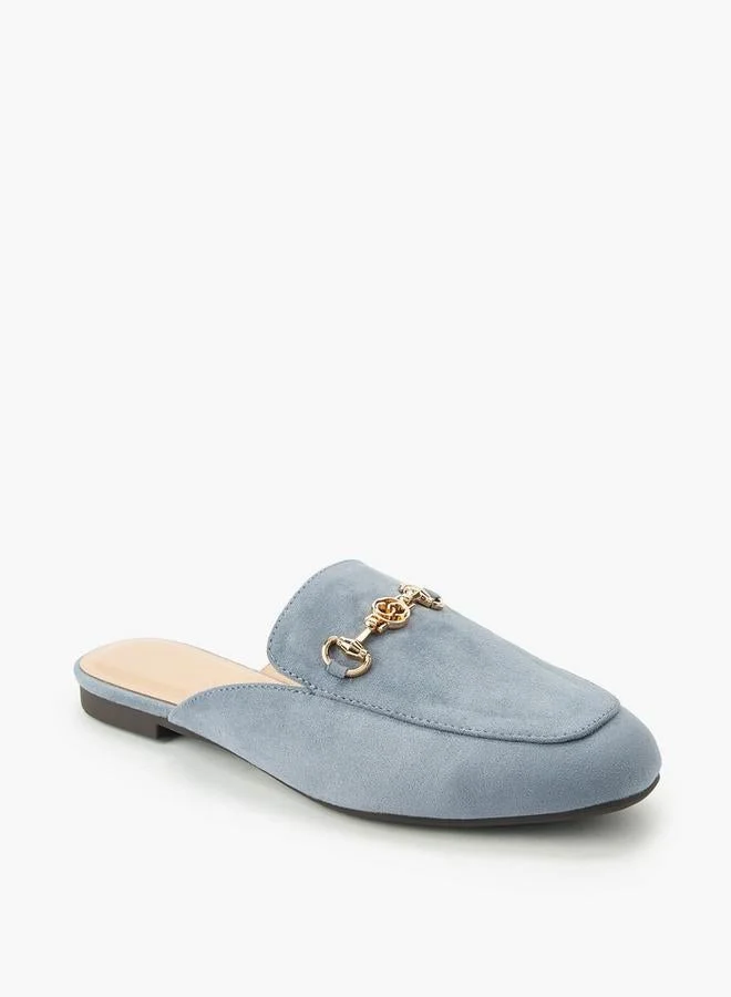 سيليست Women Horsebit Detail Suede Slip-On Mules