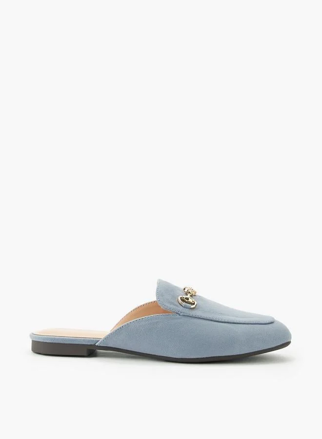 سيليست Women Horsebit Detail Suede Slip-On Mules