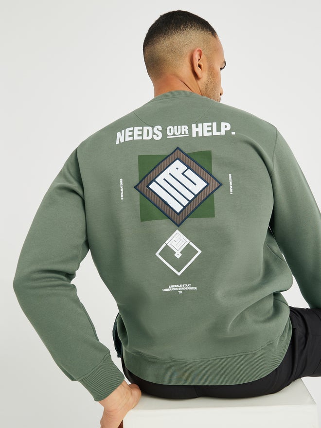 Fort Collins Fort Collins Slogan Print Round Neck Sweatshirt  - Image 1