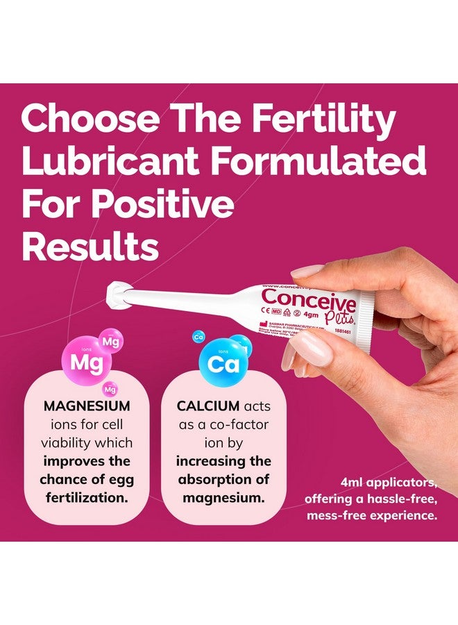 Conceive Plus كونسيف بلس مزلق خصوبة مع تطبيقات مسبقة التعبئة، مزلق صديق للخصوبة والحيوانات المنوية للأزواج الذين يحاولون الإنجاب - مرطب مائي مهبلي آمن للحمل | 3 × 4 جرام لدعم الحمل - Image 5