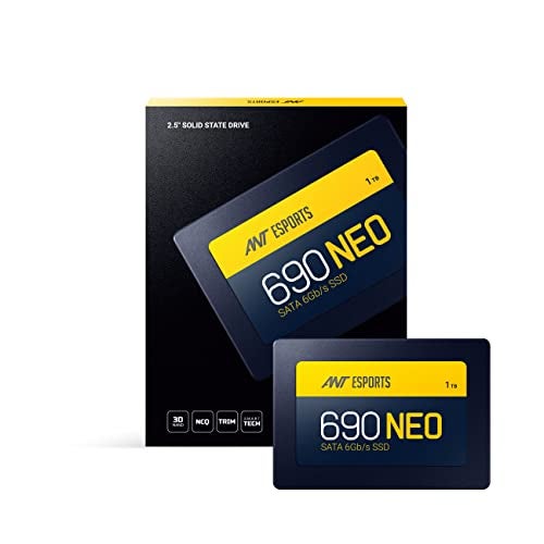 Ant Esports 690 Neo Sata 2.5" 1 TB SSD Internal Solid State Drive (SSD) with SATA III Interface, 6Gb/s, Fast Performance, Ultra Low Power Consumption, with Quad Channel Controller, Black - Image 1