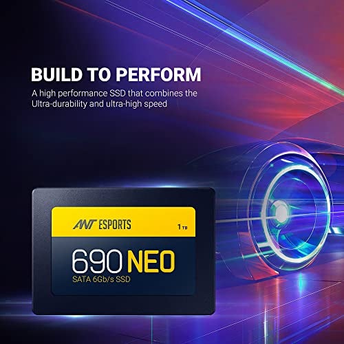 Ant Esports 690 Neo Sata 2.5" 1 TB SSD Internal Solid State Drive (SSD) with SATA III Interface, 6Gb/s, Fast Performance, Ultra Low Power Consumption, with Quad Channel Controller, Black - Image 4