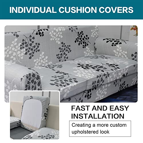 KRFOONN 2 Piece Chair Covers Printed Sofa Covers Couch Covers Washable Armchair Sofa Couch Slipcover Furniture Protector with Elastic Bottom for Living Room (Armchair, 02), Small - Image 4