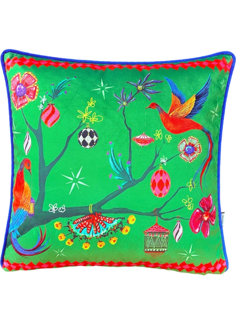 Ge Living New Year Themed Cream Velvet Cushion Cover 45 x 45  - Image 1