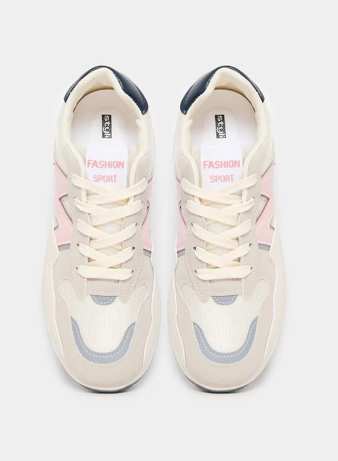 Styli Chunky Sole Lace Up Sneakers