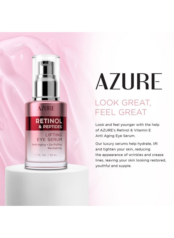 Azure Cosmetics AZURE Retinol & Peptides Lifting Eye Serum - Anti Aging, De-Puffing & Revitalizing Dark Circle Corrector - Reduces Wrinkles, Fine Lines & Under Eye Bags - Skin Care Made in Korea - 30mL / 1 fl.oz.  - Image 3