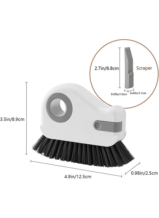 Groove Cleaning Brush 2 in 1 Grout Cleaner Tool Grip Brush Hard Bristle Crevice Cleaning Brush for Sliding Door Track, Window Sill, Window Seal - Image 2