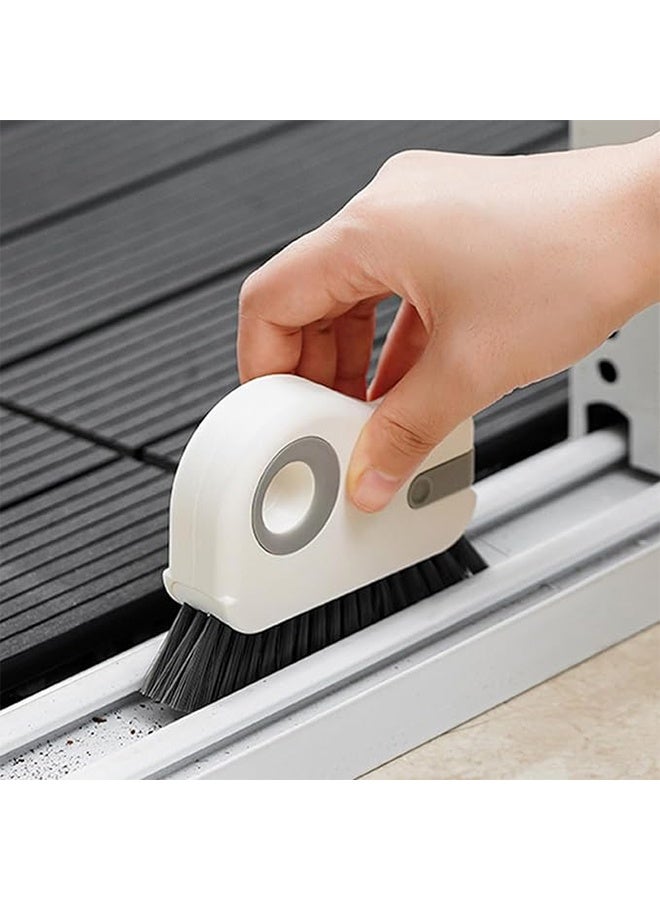 Groove Cleaning Brush 2 in 1 Grout Cleaner Tool Grip Brush Hard Bristle Crevice Cleaning Brush for Sliding Door Track, Window Sill, Window Seal - Image 1