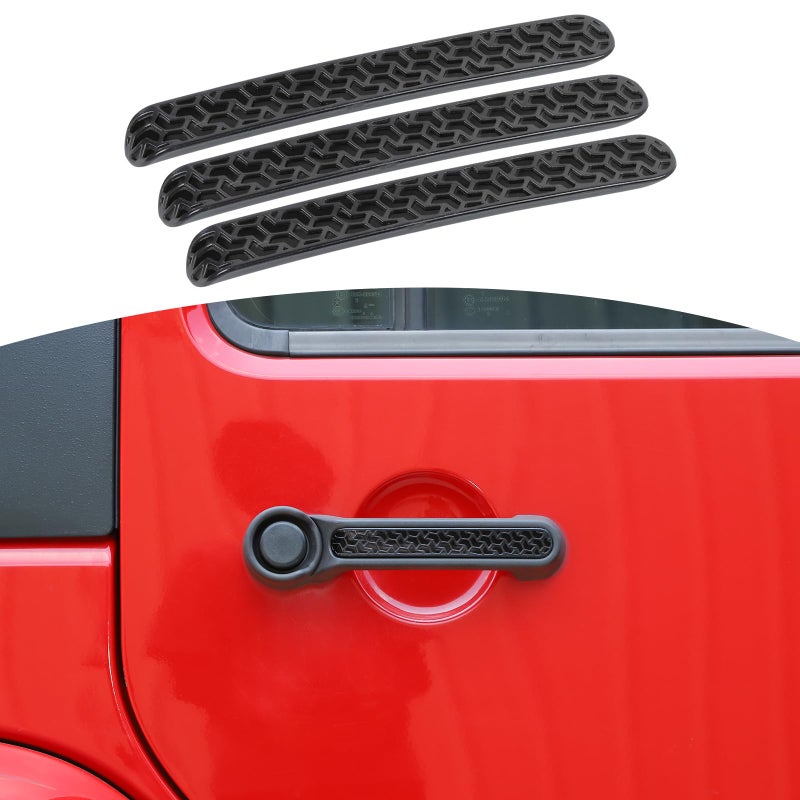 JOSHELA for Jeep JK Tailgate Door Handle Inserts Cover Trim Black for Jeep Wrangler JK 2DR 20072017 Black Exterior Accessories 3pcs - Image 2