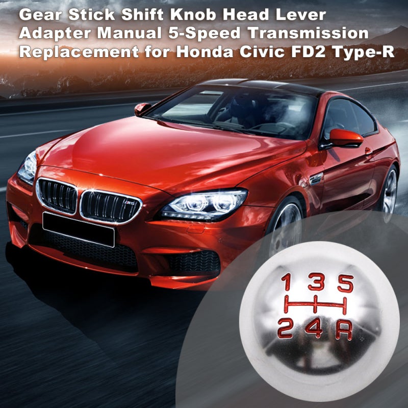 Shift Knob: 5-Speed Silver Premium Durable Material - Ergonomic Design Quicker Smoother Shifting for Vehicle Upgrade Driving Comfort - Image 4