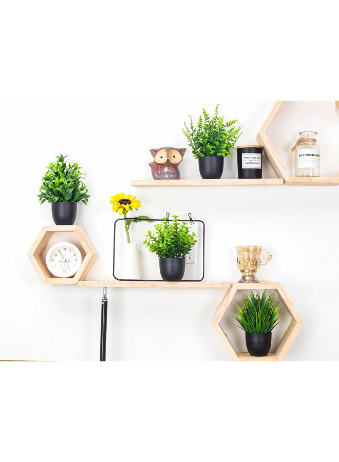 Der Rose Fake Plants 4 Packs Artificial Plants Small Faux Plants Black Bathroom Accessories for Bathroom Home Office Desk Decor Indoor - Image 4