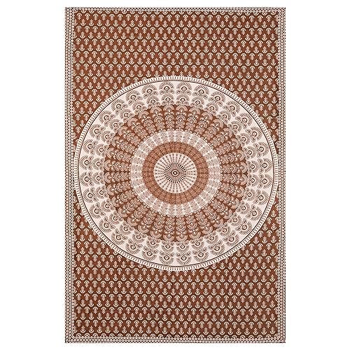 RajasthaniKart® Comfort Rajasthani Jaipuri Traditional Sanganeri Print 144 TC 100% Cotton Single Bedsheet with 1 Pillow Cover SB-259 (Brown) - Image 3