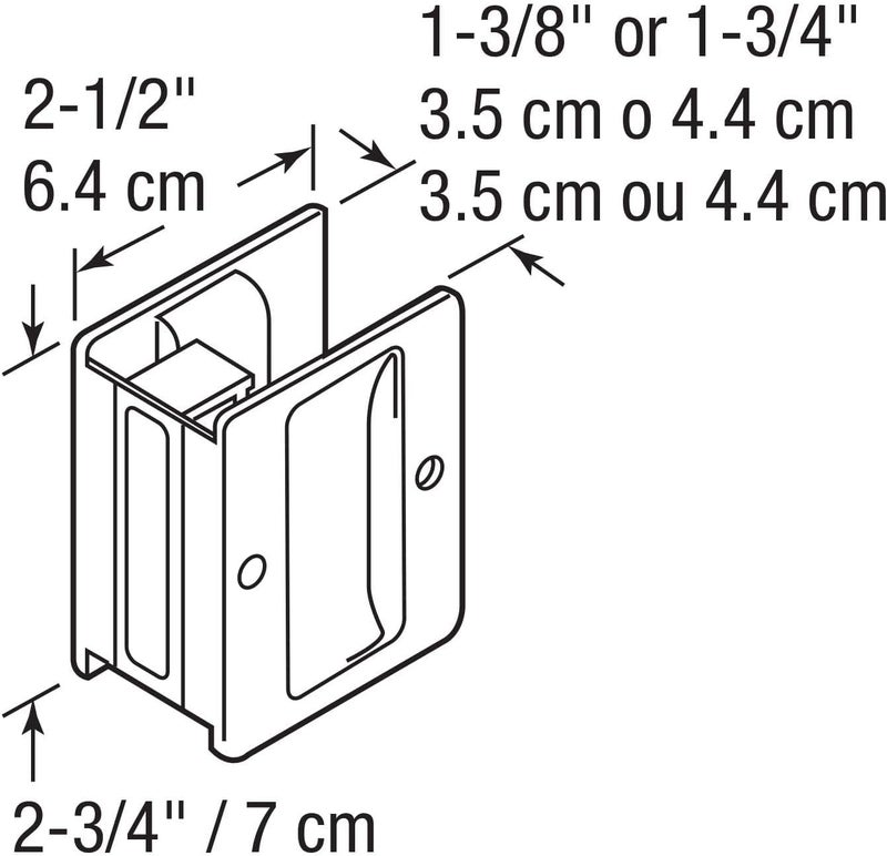 PRIMELINE N 7578 Pocket Door Privacy Lock with Pull, Matte Black Finish (Single Pack) - Image 2