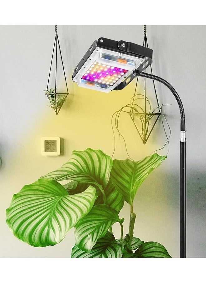 والالا ضوء نمو النبات مع حامل 150 وات مصباح نبات كامل الطيف LED مصباح نمو أرضي قائم قابل للتعديل حامل ثلاثي القوائم - Image 2