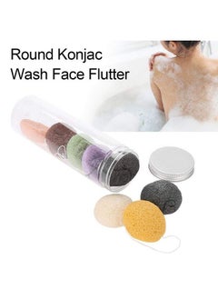 Salmue Konjac Sponge Set 8Pcs Color Round Type 100% Konjac Wash Face Flutter Natural Facial Care Body Sponges Gentle Exfoliating Deep Cleansing For Sensitive Oily & Acne Prone Skin  - Image 3