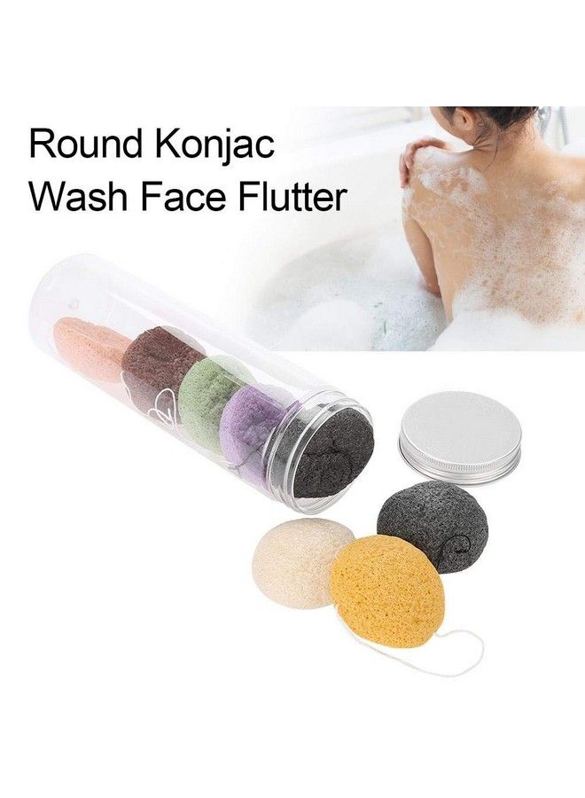 Salmue Konjac Sponge Set 8Pcs Color Round Type 100% Konjac Wash Face Flutter Natural Facial Care Body Sponges Gentle Exfoliating Deep Cleansing For Sensitive Oily & Acne Prone Skin - Image 3