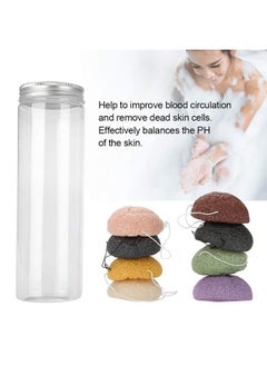 Salmue Konjac Sponge Set 8Pcs Color Round Type 100% Konjac Wash Face Flutter Natural Facial Care Body Sponges Gentle Exfoliating Deep Cleansing For Sensitive Oily & Acne Prone Skin  - Image 4