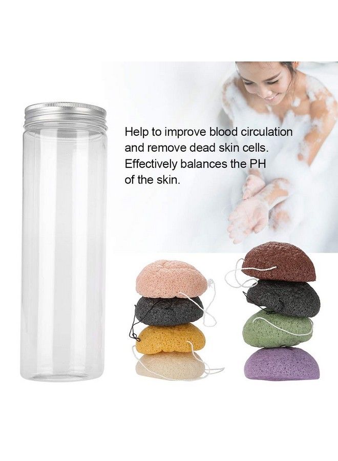 Salmue Konjac Sponge Set 8Pcs Color Round Type 100% Konjac Wash Face Flutter Natural Facial Care Body Sponges Gentle Exfoliating Deep Cleansing For Sensitive Oily & Acne Prone Skin - Image 4
