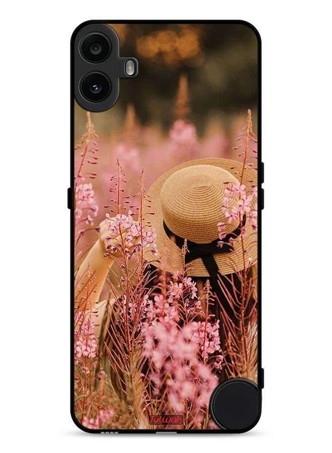 Tolwak غطاء حماية هاتف Nothing CMF 1 - فتاة في الزهور - Image 1