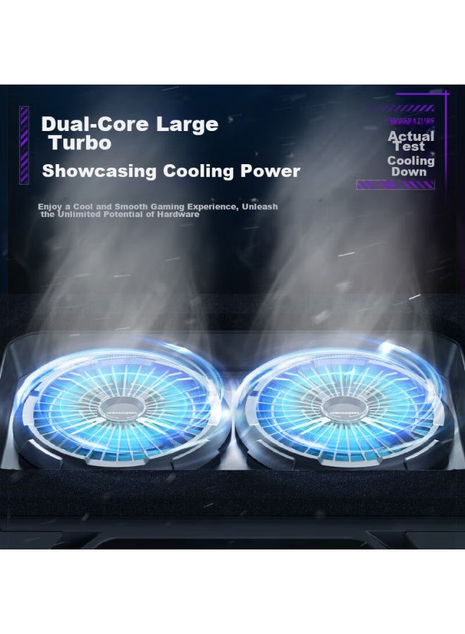 ICE COOREL Kuorui Bingzun A5 Laptop Cooling Pad, Computer Stand, Gaming Laptop Cooling Base, Adjustable Speed Cooling Stand, Suitable For Lenovo, Dell, Alienware, Lenovo Legion, Asus Rgb - Image 3