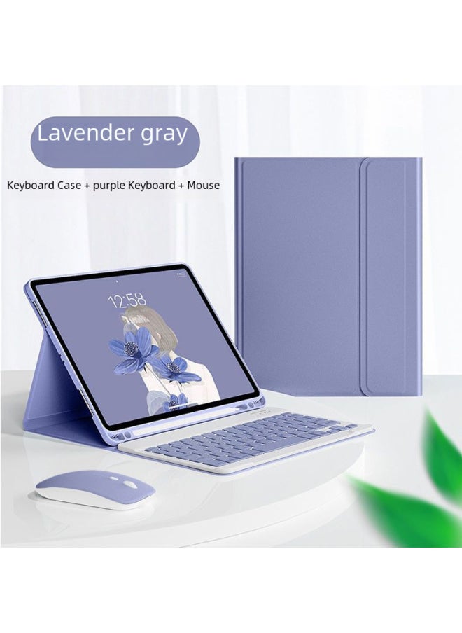 Generic - A8 Bluetooth Keyboard Case For Ipad Pro 11 Pen Slot Leather Protective Cover For Digital Computer/tablet-Color:Sky Blue-leather Case + Keyboard + Dual-mode Charging Mouse-Applicable Model:iPadmini2/3/4/5(7.9 Inches) - Image 1