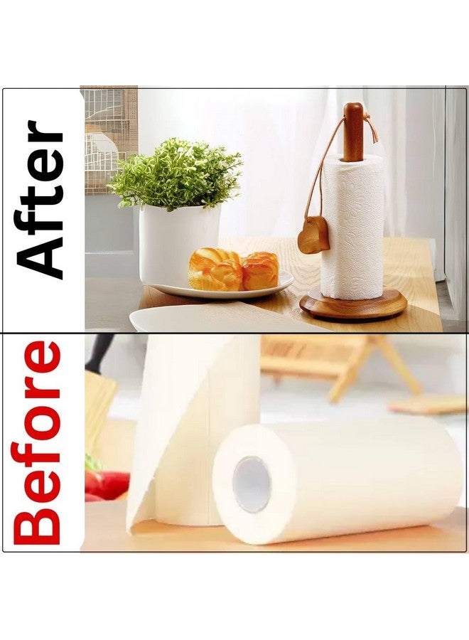 Decorlay Sheesham Wood Napkin Roll Holder Dinning Table for Kitchen Heart Shape Tissue Roll Holder Premium Tissue Paper Stand | Size - 30 x 15 CM | Color- Brown (Pack of 1) - Image 4
