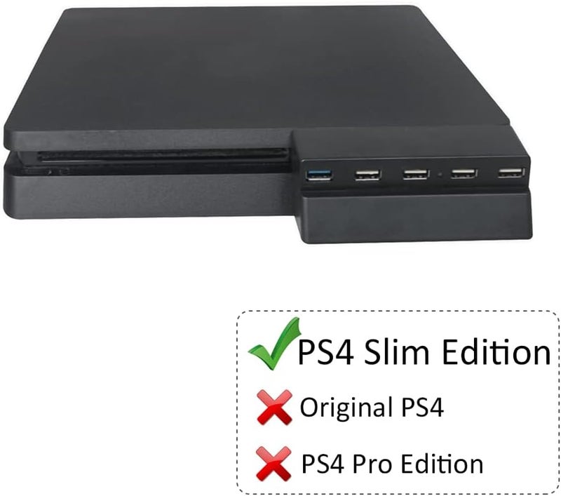 Bealuffe USB Hub for PS4Slim Gaming Console, USB Extender Splitter, Extra USB Ports - Image 3