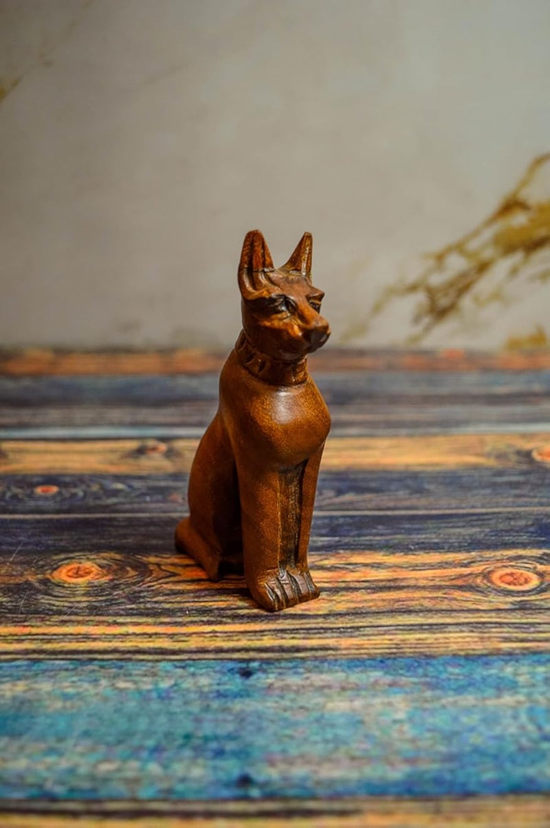 Egypt Antiques Pharaonic Cat Toys Children Or Decoration Natural Carving Handmade Healthy Wood Natural Colors 100% From Heart Of The Tree