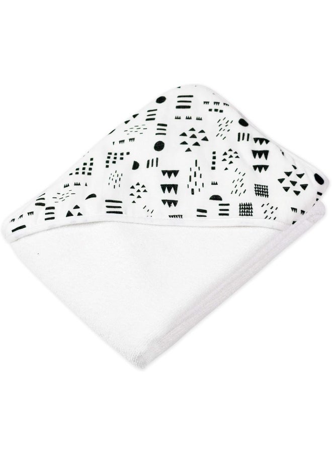 HonestBaby HonestBaby unisex baby 2-Pack Organic Cotton Hooded Towels Bandana, Pattern Play, One Size US  - Image 4