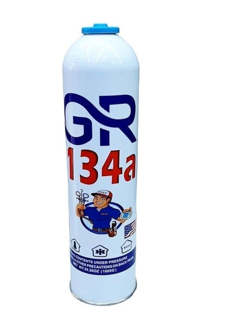 فريون R134  واحد كيلو جرام يستخدم للثلاجات وشحن وتكييفات السيارة