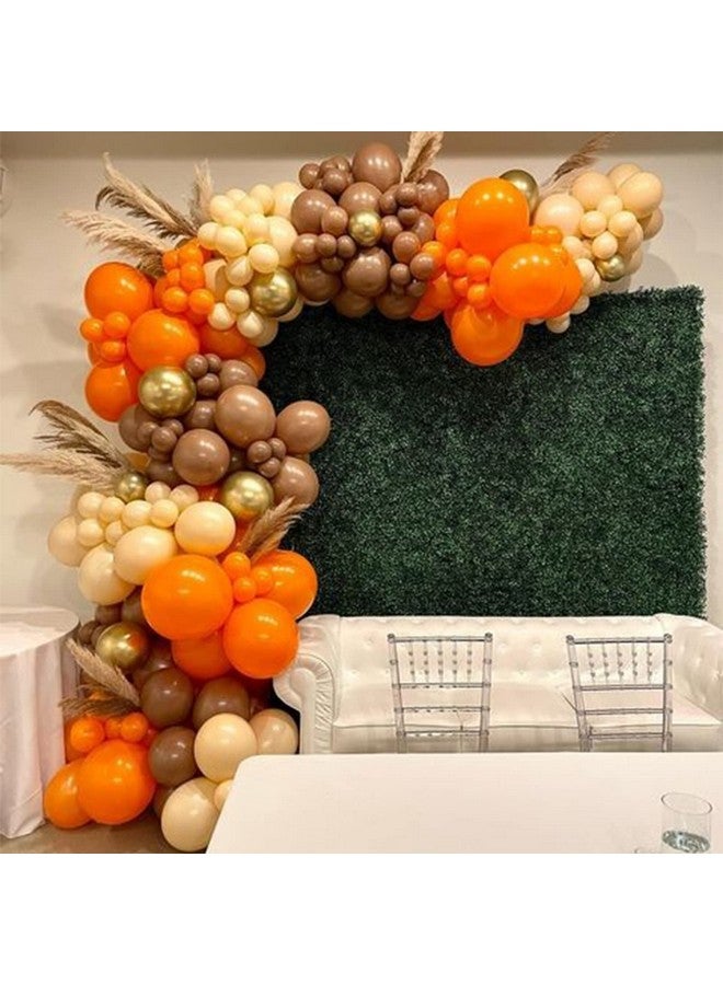 EASUTE Orange Balloons Garland Arch Kit with Chrome Metallic Gold Brown Various Sizes Balloon for Baby Shower Bridal Shower Birthday Party Decorations - Image 3