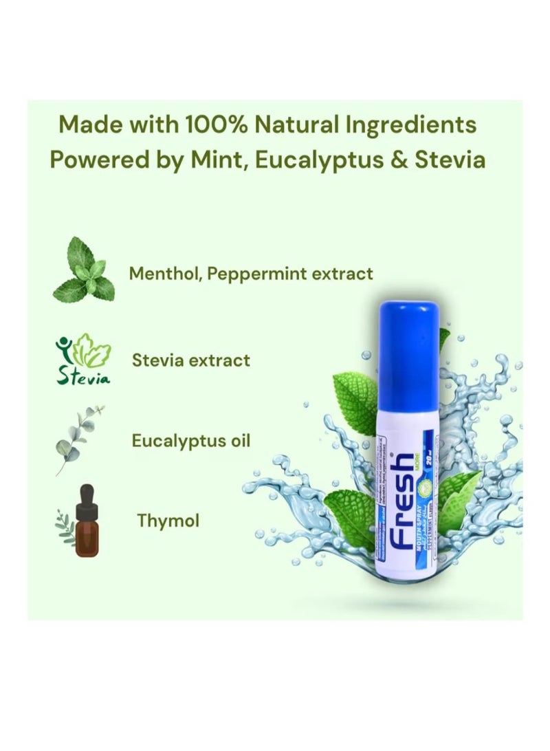 Fresh More Papermint Flavour Mouth Spray, - Instant Fresh Breath, Pocket - Size , 20ml Breath Freshner. - Image 5