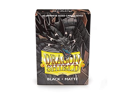dragon shield 10 Packs Dragon Shield Matte Mini Japanese Black 60 ct Card Sleeves Display Case - Image 5