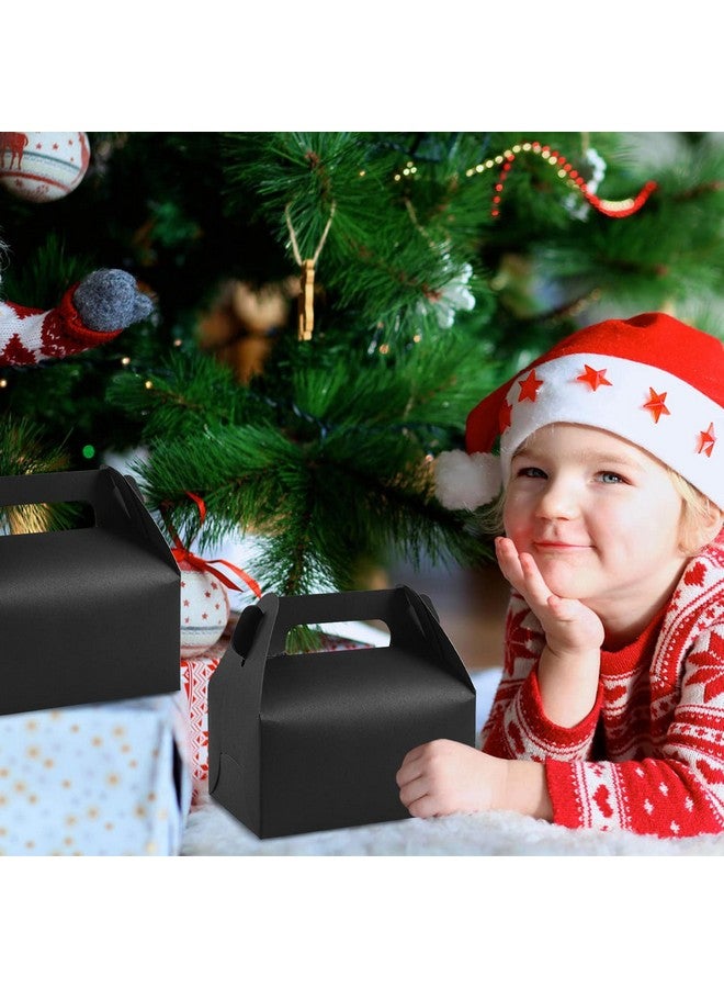 Lainrrew 30 Pcs Gable Candy Treat Boxes, Small Goodie Boxes Christmas Party Favor Boxes Kraft Paper Gift Box For Christmas Party Decorations Birthday Party Favors (Black) - Image 5