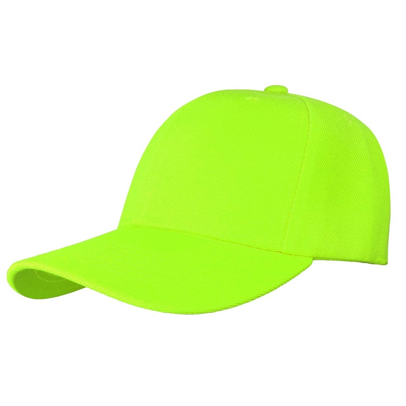 Falari Baseball Cap Adjustable Size for Running Workouts and Outdoor Activities All Seasons (1pc Neon Green) - Image 1