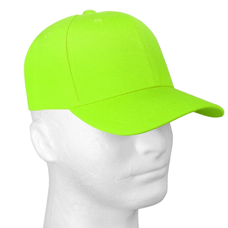 Falari Baseball Cap Adjustable Size for Running Workouts and Outdoor Activities All Seasons (1pc Neon Green) - Image 5