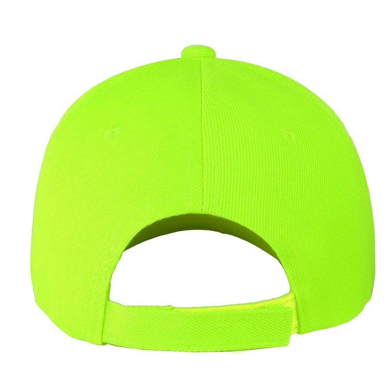 Falari Baseball Cap Adjustable Size for Running Workouts and Outdoor Activities All Seasons (1pc Neon Green) - Image 3