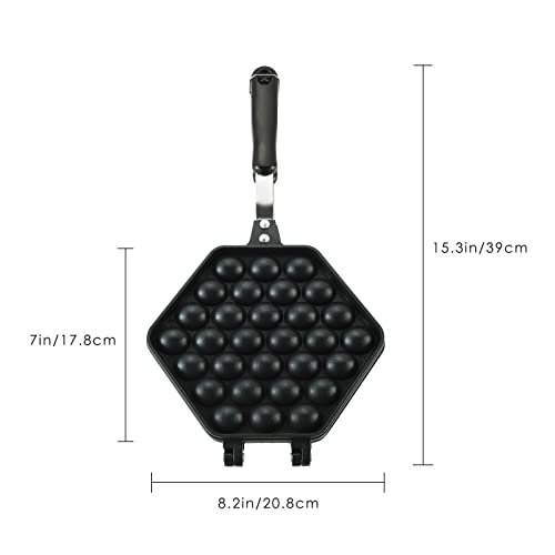 MYFULLY Bubble Waffle Maker | Aluminum Alloy Eggettes Pan Double-sided For Home Kitchen Use - Image 2
