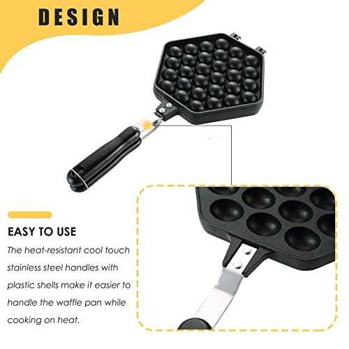 MYFULLY Bubble Waffle Maker | Aluminum Alloy Eggettes Pan Double-sided For Home Kitchen Use - Image 4