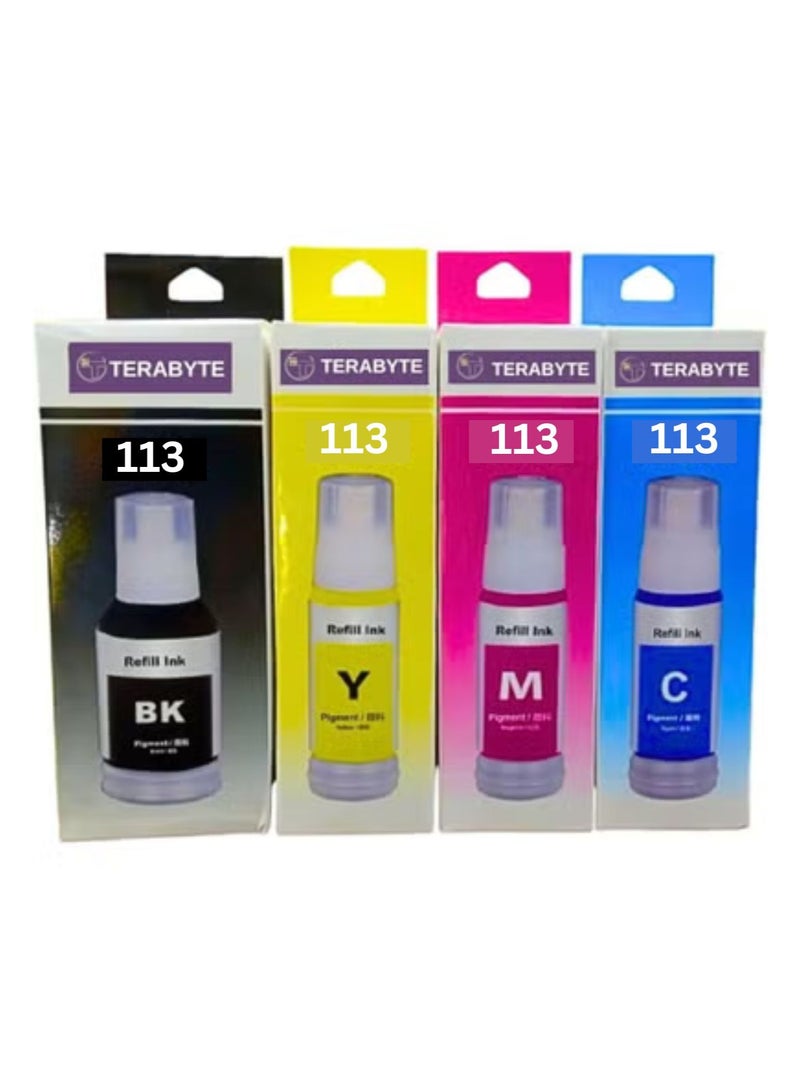 Terabyte 113 Ink for EcoTank 113 Compatible with EcoTank ET-5150 ET-5170 ET-5800 ET-5850 ET-5880 ET-16150 ET-16650 ET-16600 Ecotank Pro ET-16680 Printer - Image 1
