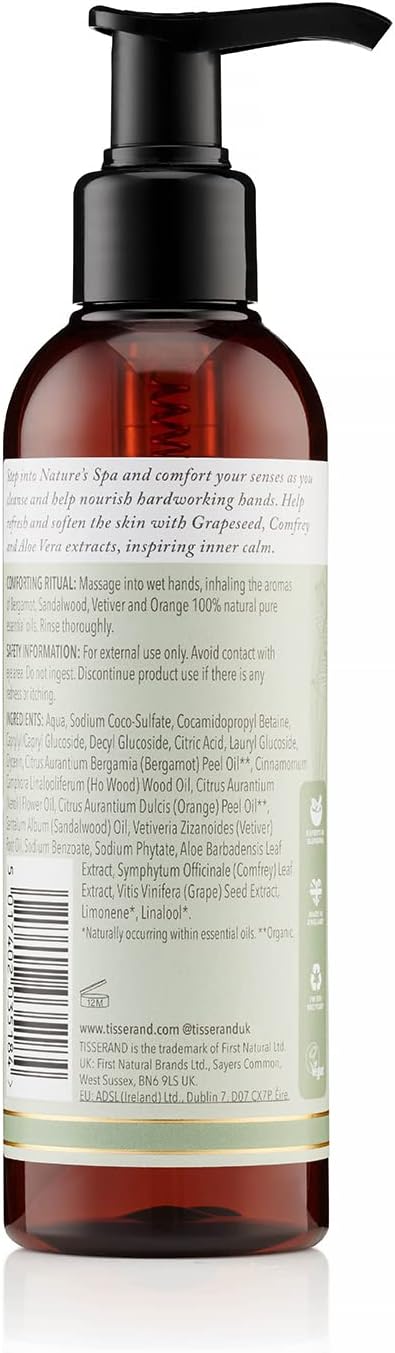 Tisserand Aromatherapy Natures Spa Comforting Hand Wash 100 Natural Pure Essential Oils Bergamot and Sandalwood 195ml - Image 2
