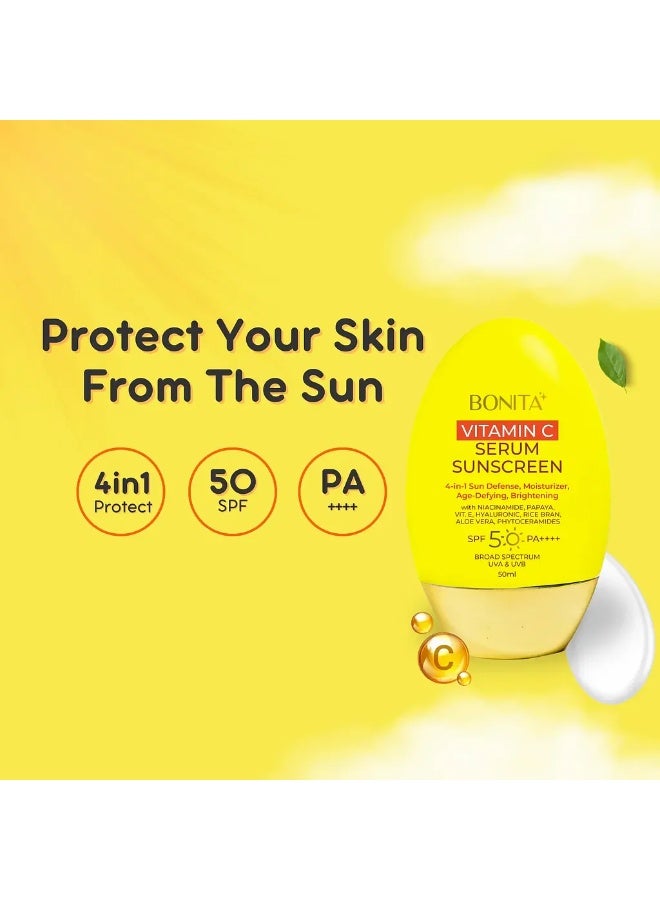Bonita سيروم واقي الشمس المشرق BONITA SPF50 PA++++ مع مستخلص الألوة فيرا والبابايا 50 مل - Image 5