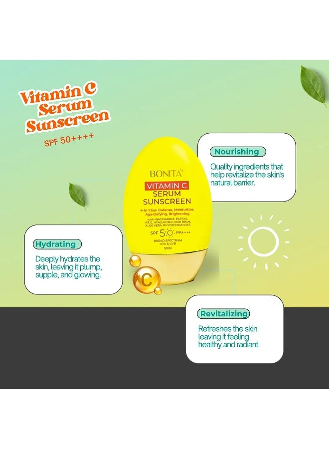 Bonita سيروم واقي الشمس المشرق BONITA SPF50 PA++++ مع مستخلص الألوة فيرا والبابايا 50 مل - Image 4