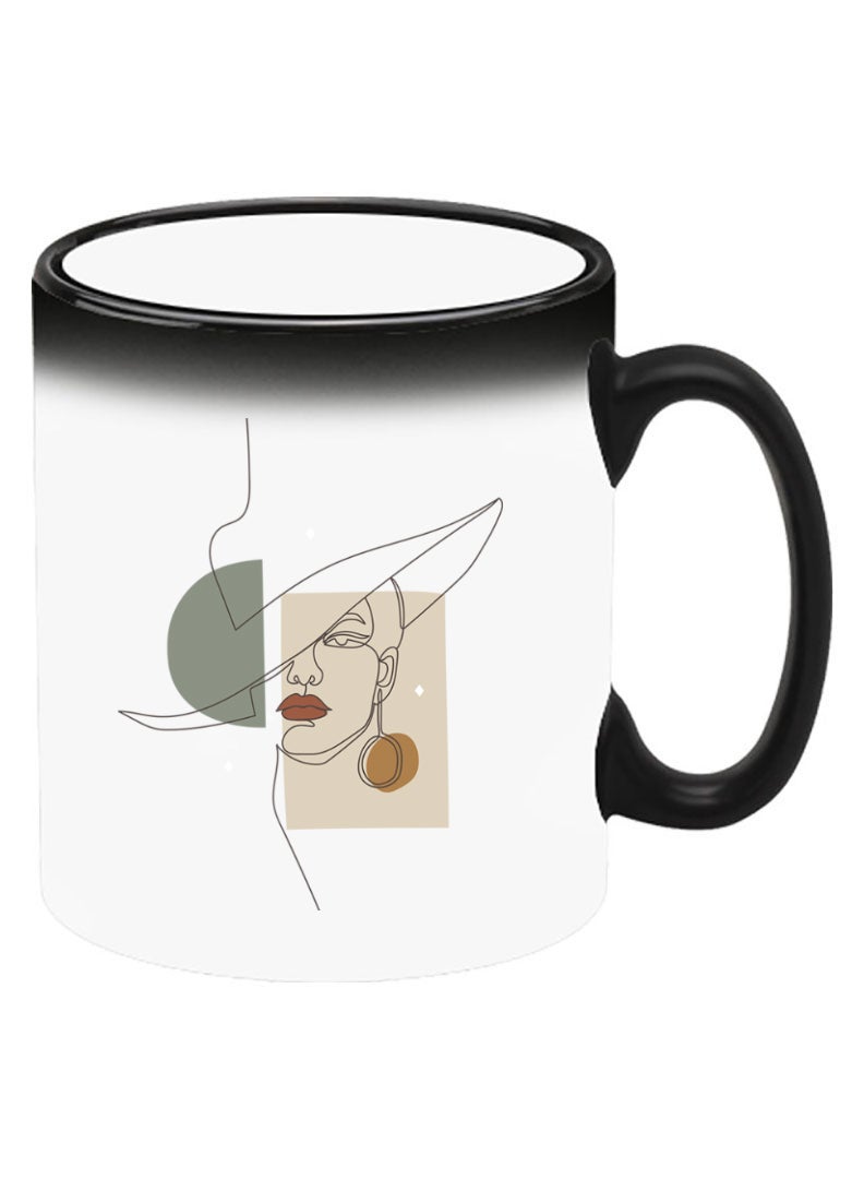 Theodor Color Changing Heat Sensitive Ceramic Mug, Image Revealed When HOT Liquid is Added! Women in Style - Image 2