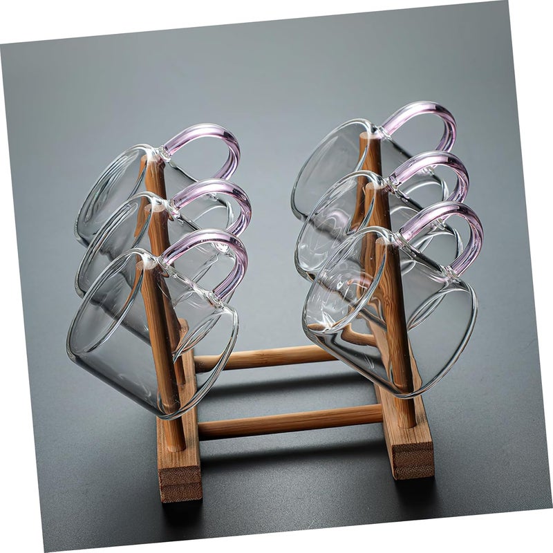 2pcs Bottle Drying Rack Sturdy Cup Draining Stand Organizer for Kitchen Glasses and Mugs Space Saving Shelf with Pillars and Practical Home Drinkware Holder - Image 3