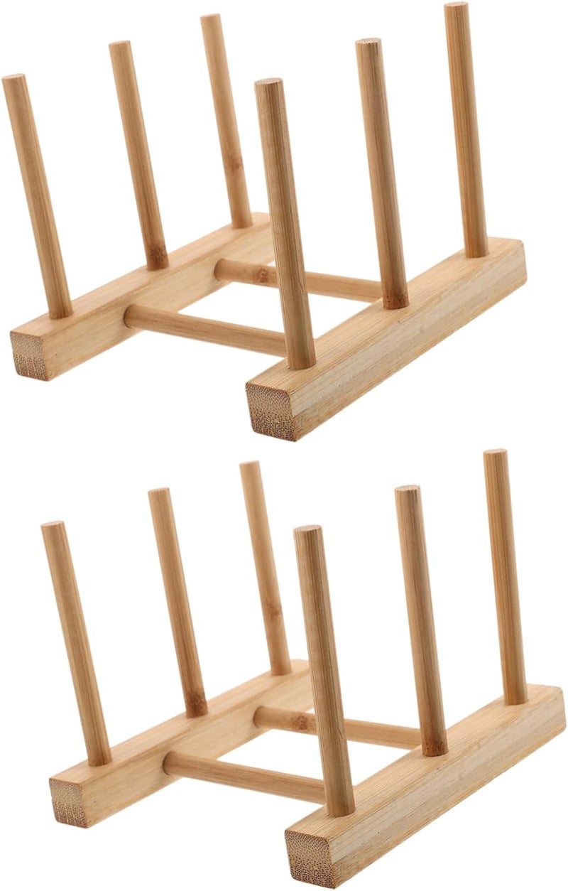 2pcs Bottle Drying Rack Sturdy Cup Draining Stand Organizer for Kitchen Glasses and Mugs Space Saving Shelf with Pillars and Practical Home Drinkware Holder - Image 1