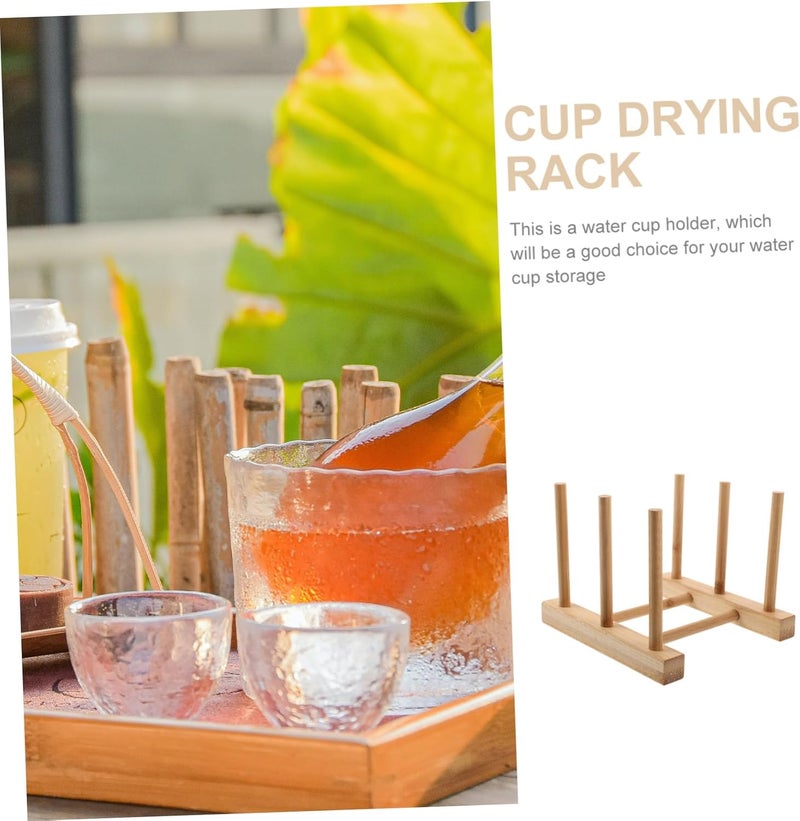 2pcs Bottle Drying Rack Sturdy Cup Draining Stand Organizer for Kitchen Glasses and Mugs Space Saving Shelf with Pillars and Practical Home Drinkware Holder - Image 5