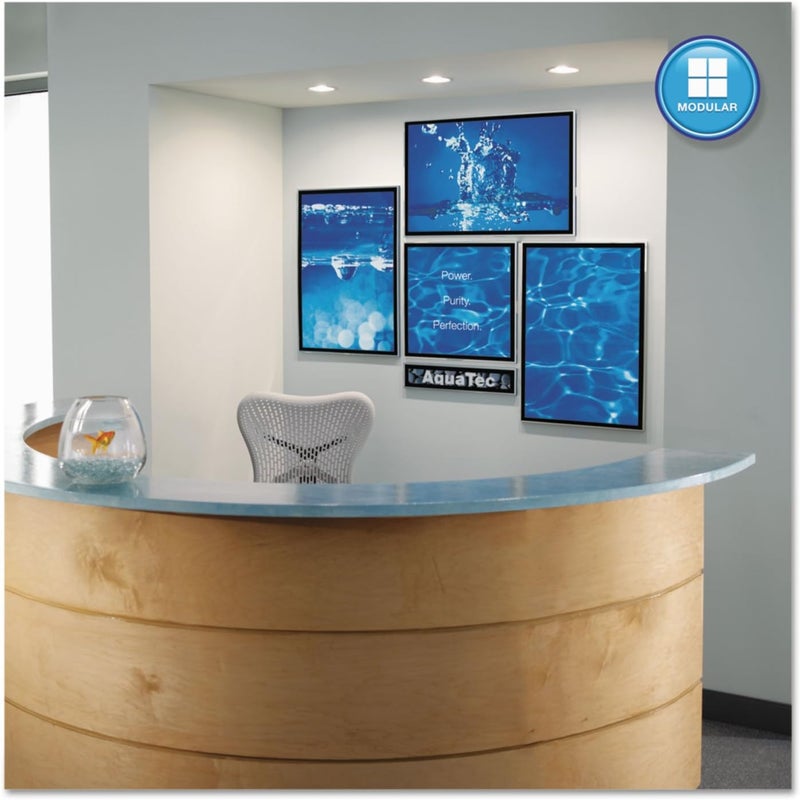 Quartet Matrix Modular Magnetic Whiteboard 16 x 16 Includes Tray and Marker Silver Aluminum Frame M1616 - Image 5